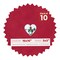 Red Suede Mat Board for 16x16 Frames - Heart Opening for 5x5 Photos